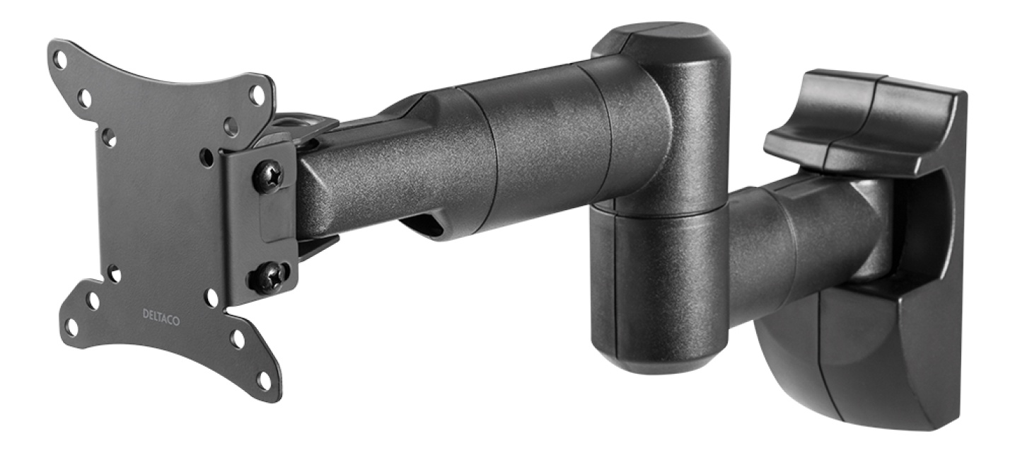 DELTACO OFFICE veggfeste med full bevegelsesfrihet, 13-32", svart