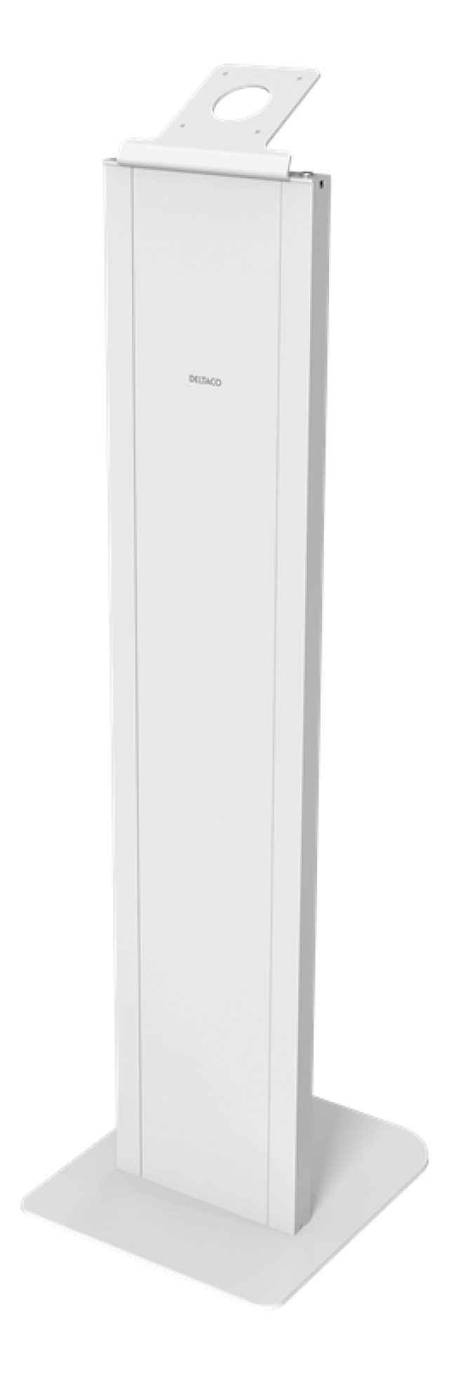 DELTACO OFFICE Gulvstativ for nettbrett, tyverisikret, hvit