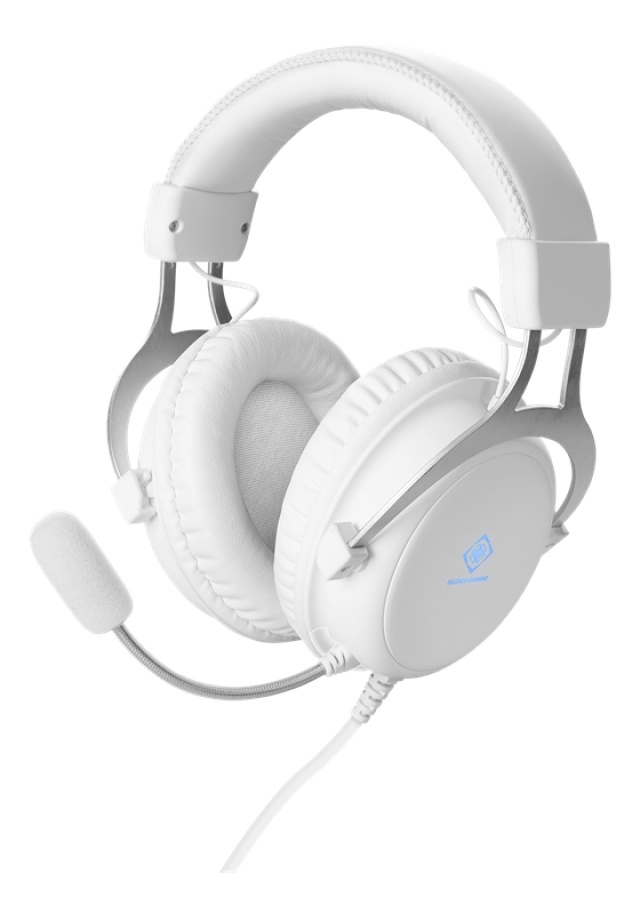WHITE LINE WH85 Stereo gaming-hodesett, 57 mm drivere, hvit