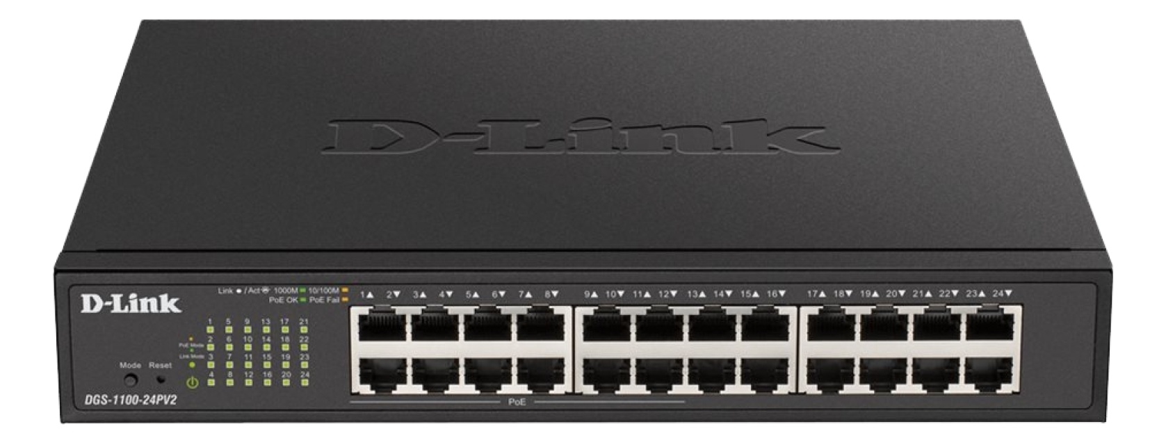 D-Link 24-porters PoE Gigabit smart administrert svitsj