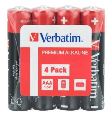 Verbatim ALKALISK BATTERI AAA 4-PAKNING KRYMPE