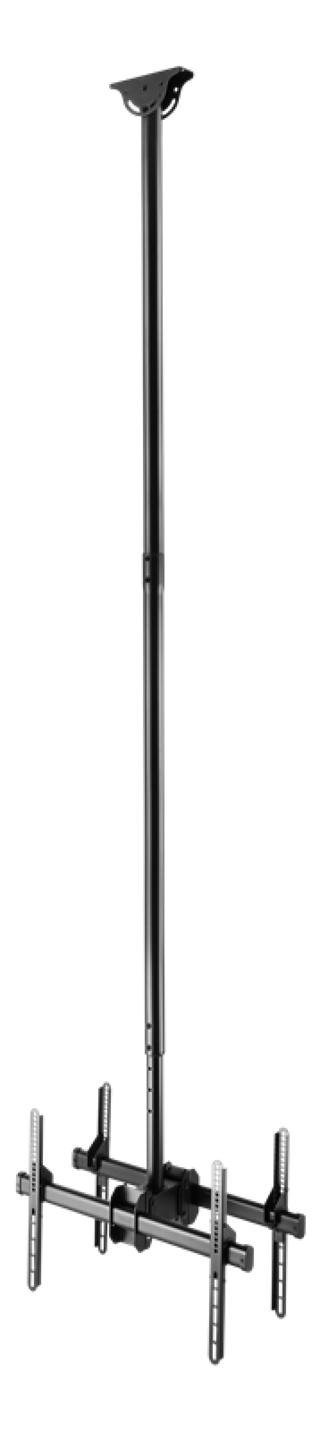 DELTACO OFFICE Teleskopisk dobbelt monitor takfeste, 2500-3000mm