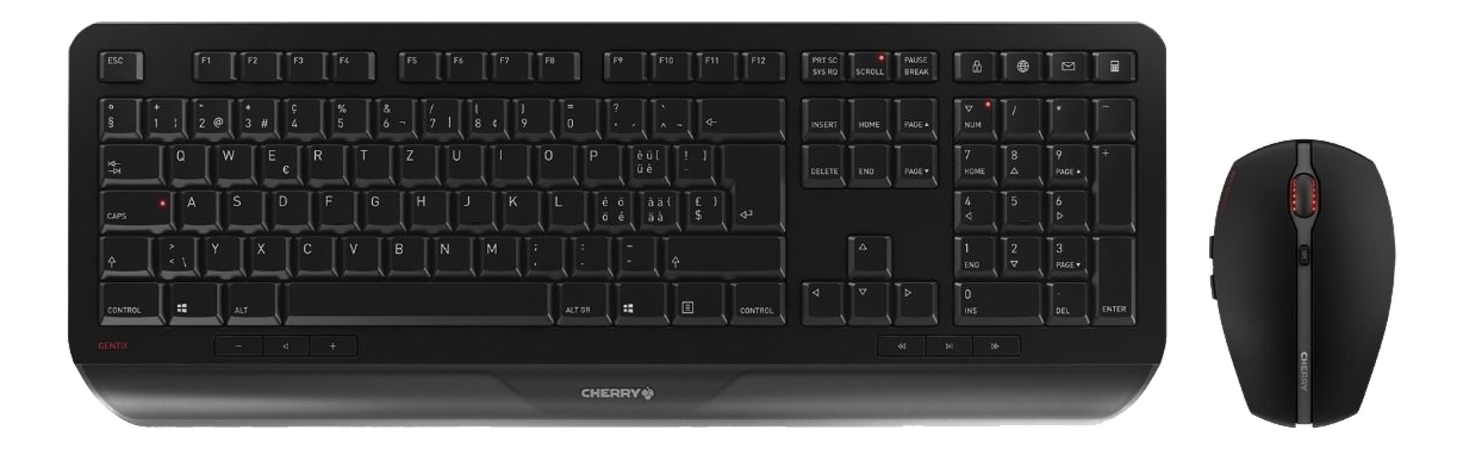 Cherry Gentix Desktop Trådløst tastatur- og musesett, svart