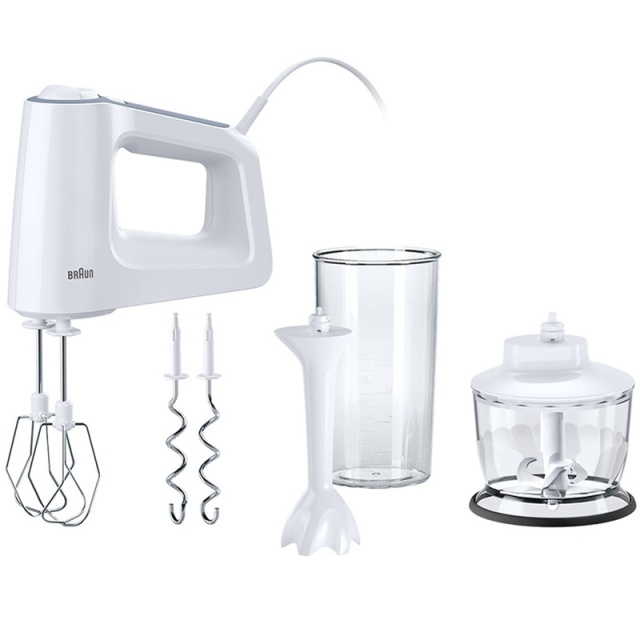 Braun Elektrisk visp 500w + tilbehør Hvit HM