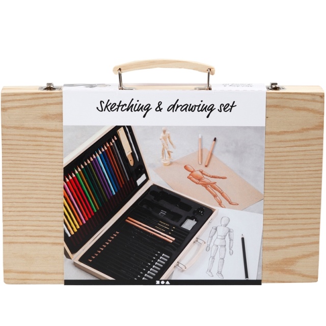 Colortime Skisse- og tegnesett i blandede farger