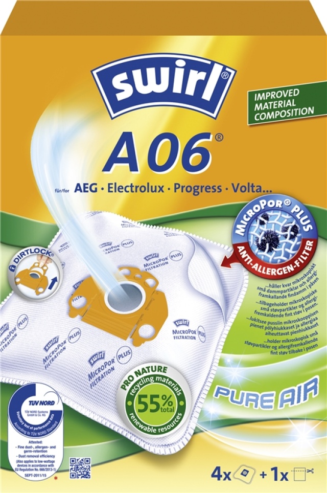 Swirl Støvsugerposer A06 OBS 3X4ST 3ST DFP