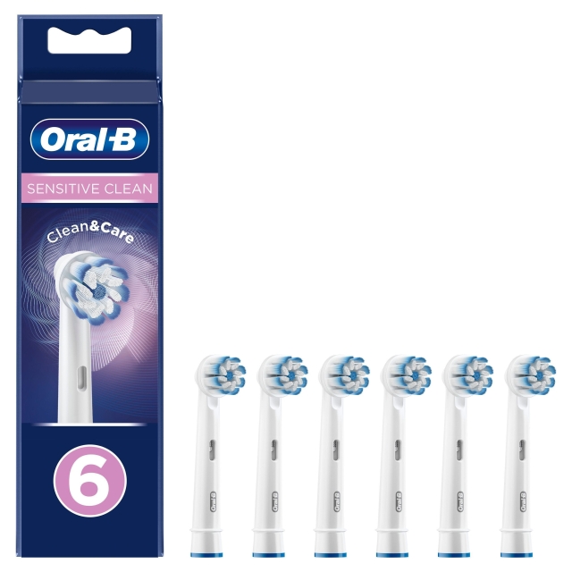 Oral B Børstehode Sensitive Clean & Care 2+2+2stk