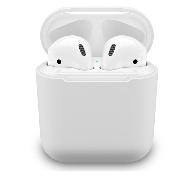 Beskyttelsesveske i silikon til Apple Airpods, Hvit