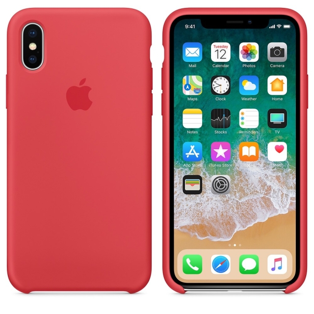 Apple iPhone XS Max Original silikonetui i rød farge