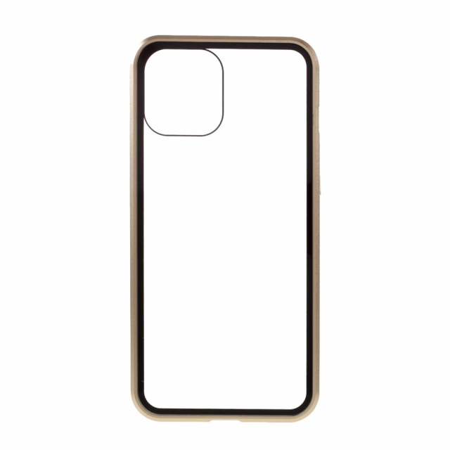 Stilig etui med fargede kanter til iPhone 12 Mini, gull