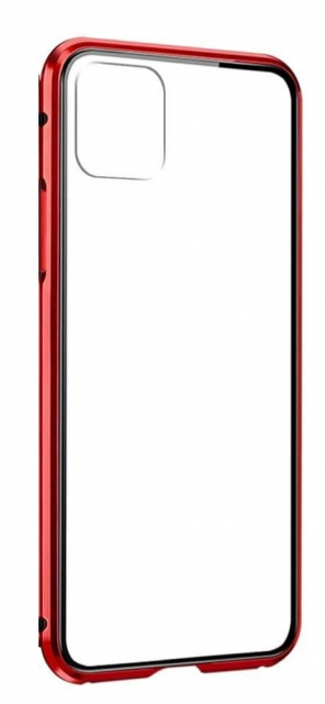 Stilig etui med fargede kanter til iPhone 12 Pro Max, rød