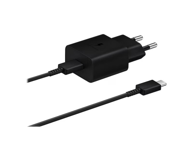 Samsung EP-T1510X USB-C 15W vegglader + 3A USB-C-kabel, svart