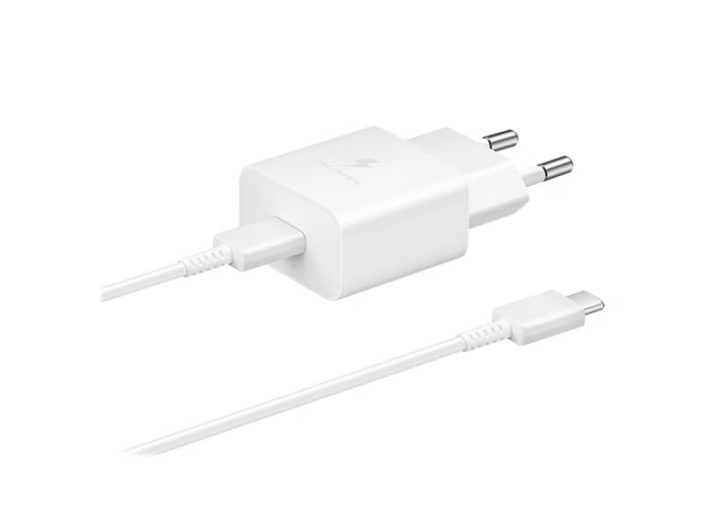 Samsung EP-T1510X USB-C 15W vegglader + 3A USB-C-kabel, hvit