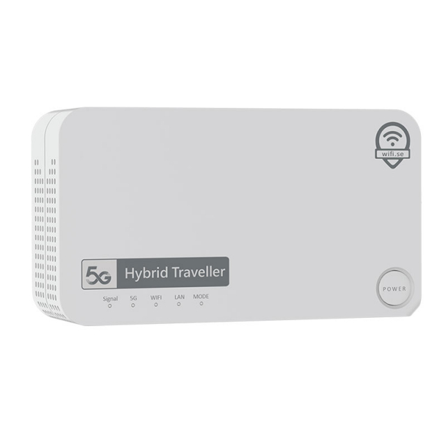 5G Hybrid Traveller bærbar wifi-ruter for SIM- og eSIM-kort