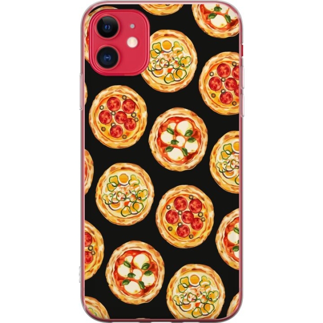 Mobildeksel til Apple iPhone 11 med Pizza motiv