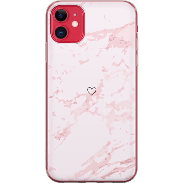 Mobildeksel til Apple iPhone 11 med Rosa Hjerte motiv