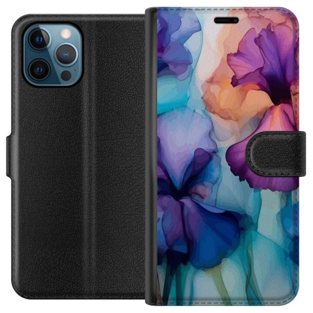 Lommeboketui til Apple iPhone 12 Pro med Magiske blomster motiv