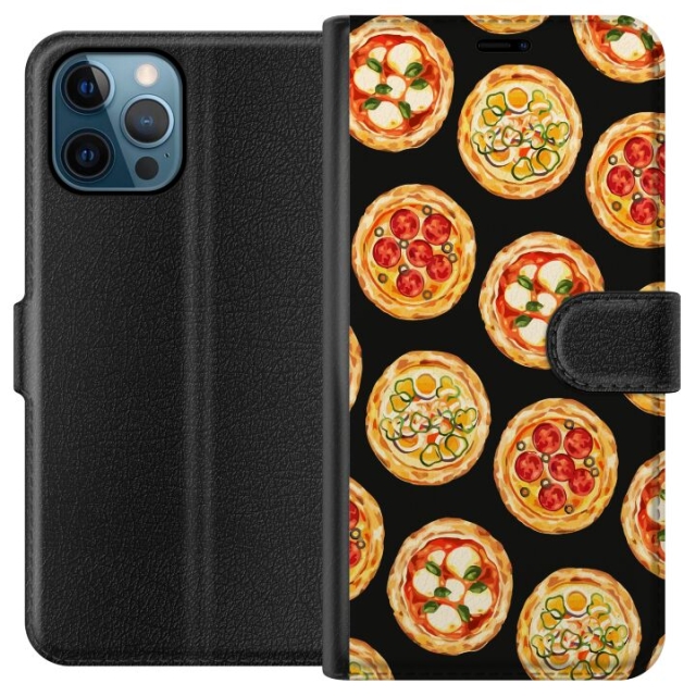 Lommeboketui til Apple iPhone 12 Pro med Pizza motiv