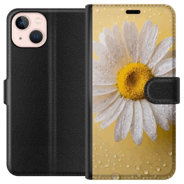 Lommeboketui til Apple iPhone 13 mini med Porselensblomst motiv