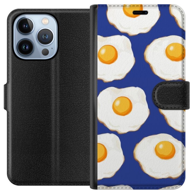 Lommeboketui til Apple iPhone 13 Pro med Stekte egg motiv