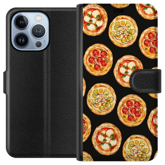 Lommeboketui til Apple iPhone 13 Pro med Pizza motiv