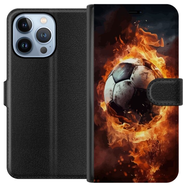 Lommeboketui til Apple iPhone 13 Pro med Fotball motiv