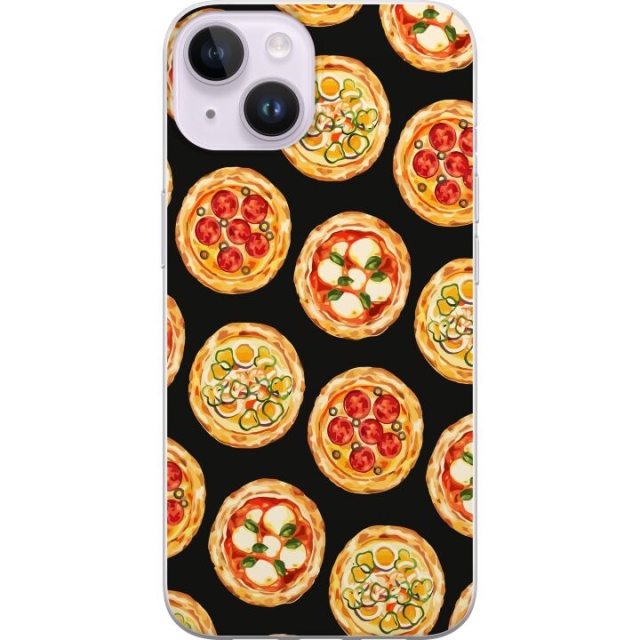 Mobildeksel til Apple iPhone 14 med Pizza motiv