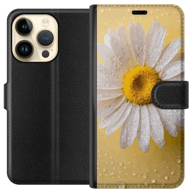Lommeboketui til Apple iPhone 15 Pro med Porselensblomst motiv