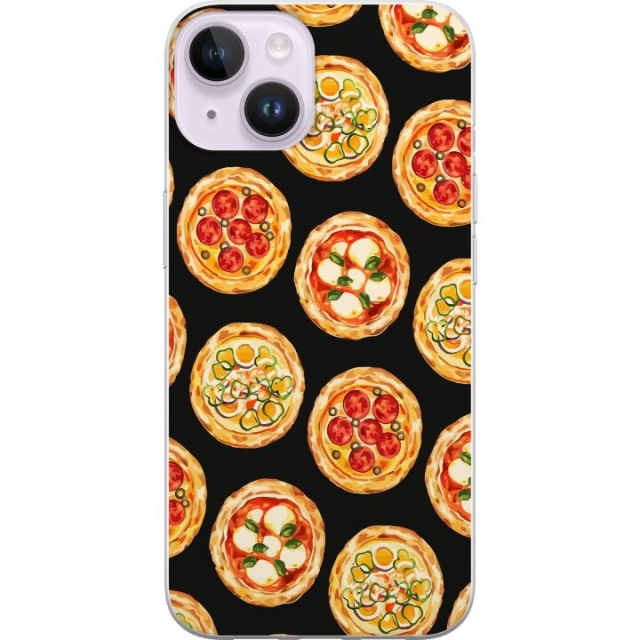 Mobildeksel til Apple iPhone 15 Plus med Pizza motiv