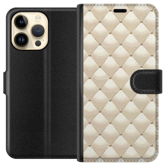Lommeboketui til Apple iPhone 15 Pro Max med Gullglans motiv