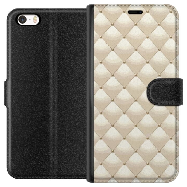 Lommeboketui til Apple iPhone 5s med Gullglans motiv