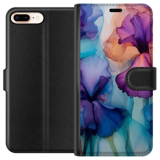Lommeboketui til Apple iPhone 7 Plus med Magiske blomster motiv