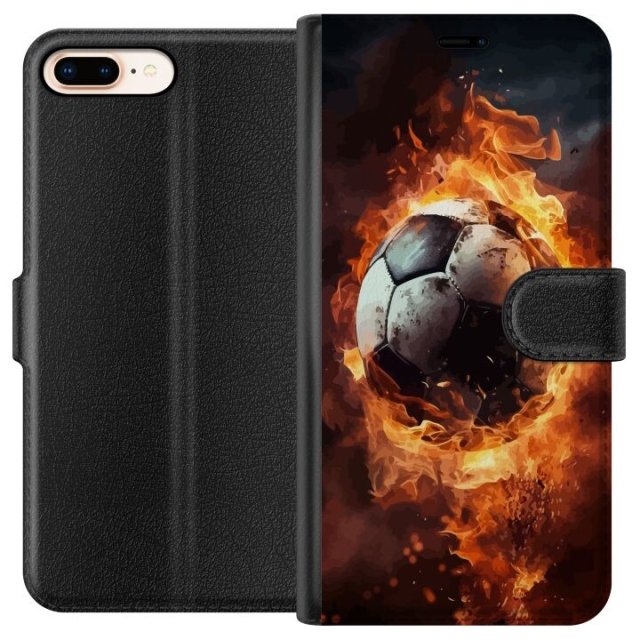 Lommeboketui til Apple iPhone 7 Plus med Fotball motiv