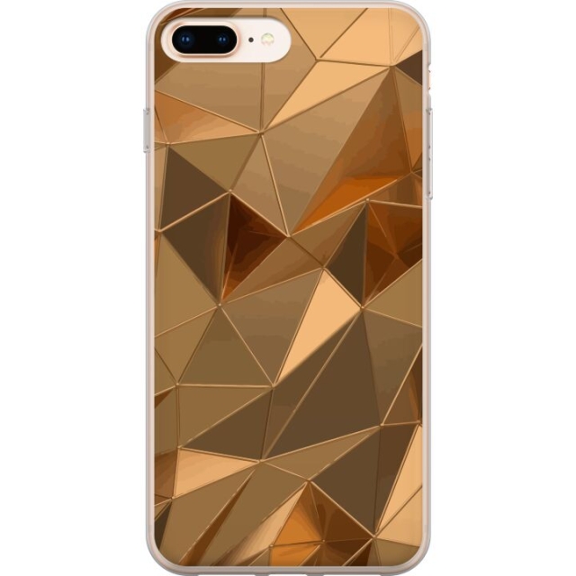 Mobildeksel til Apple iPhone 7 Plus med 3D Gull motiv