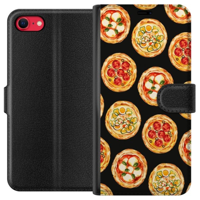Lommeboketui til Apple iPhone SE (2020) med Pizza motiv