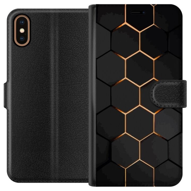 Lommeboketui til Apple iPhone XS med Luksuriøst Mønster motiv