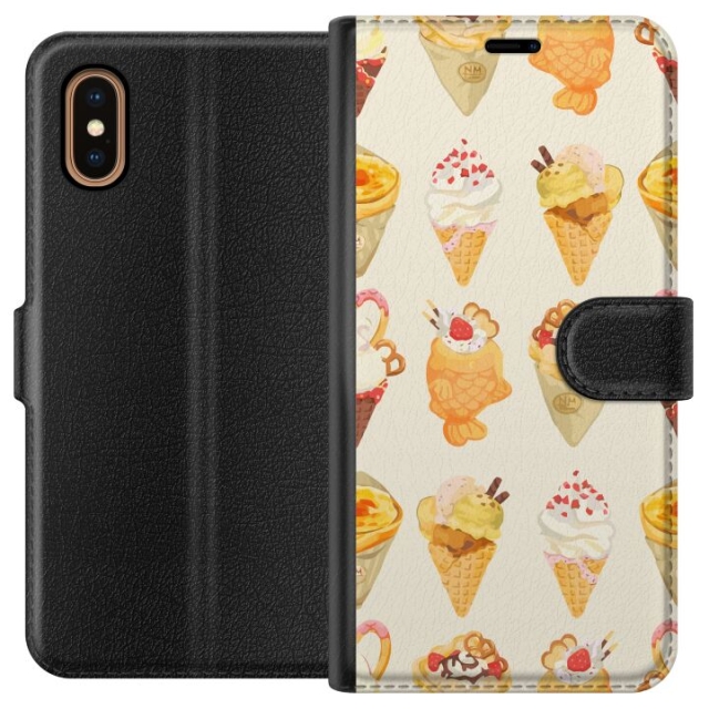 Lommeboketui til Apple iPhone XS Max med Glassig motiv