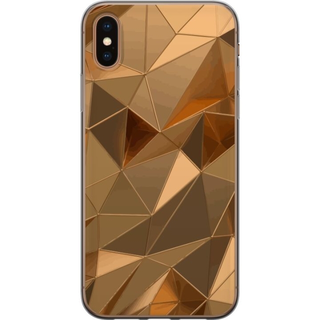 Mobildeksel til Apple iPhone XS Max med 3D Gull motiv
