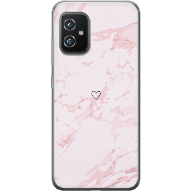 Mobildeksel til Asus Zenfone 8 med Rosa Hjerte motiv