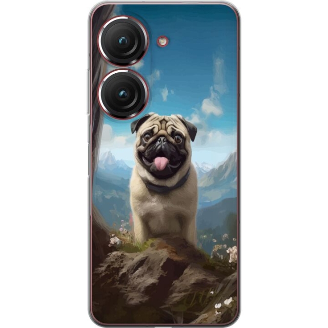 Mobildeksel til Asus Zenfone 9 med Glad Hund motiv