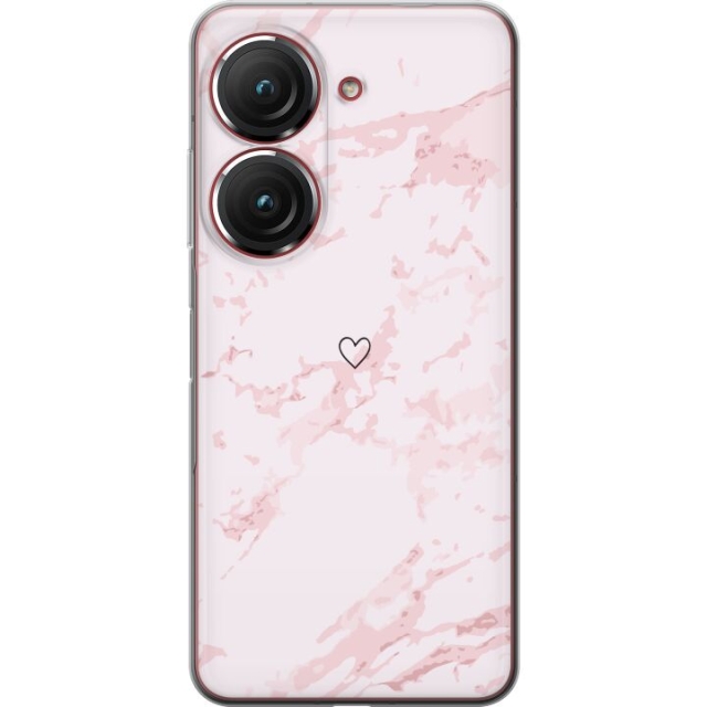 Mobildeksel til Asus Zenfone 9 med Rosa Hjerte motiv