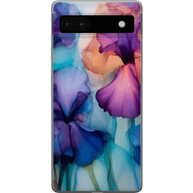 Mobildeksel til Google Pixel 6a med Magiske blomster motiv