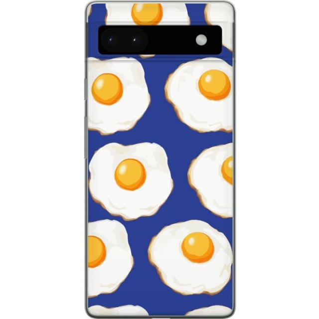 Mobildeksel til Google Pixel 6a med Stekte egg motiv