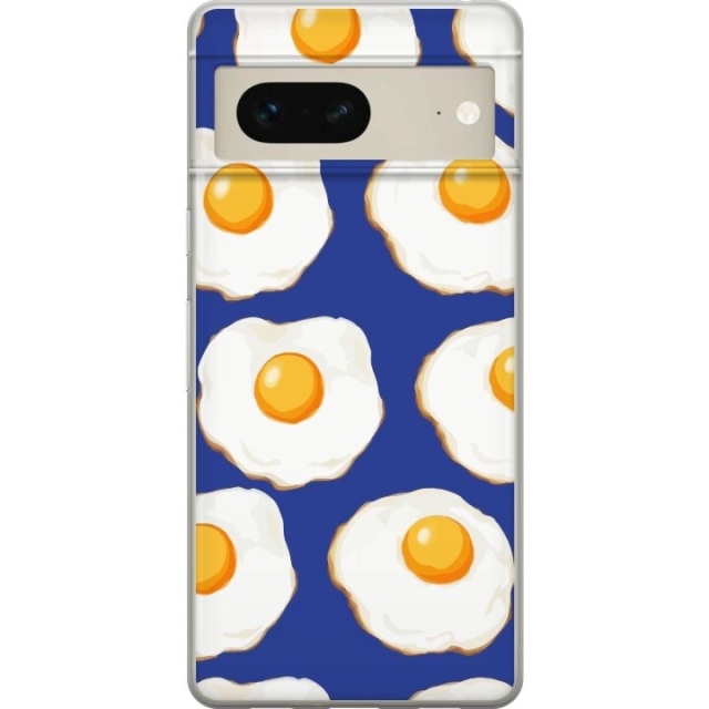 Mobildeksel til Google Pixel 7 med Stekte egg motiv