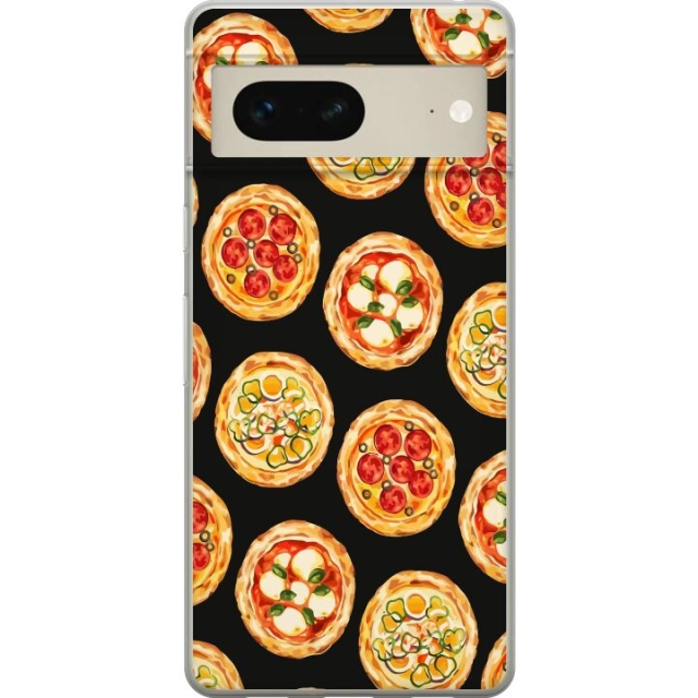 Mobildeksel til Google Pixel 7 med Pizza motiv