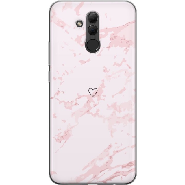 Mobildeksel til Huawei Mate 20 lite med Rosa Hjerte motiv