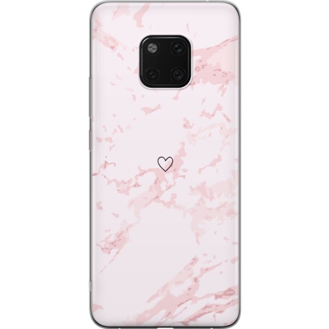 Mobildeksel til Huawei Mate 20 Pro med Rosa Hjerte motiv