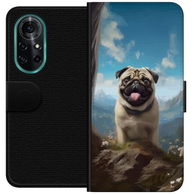Lommeboketui til Huawei nova 8 Pro med Glad Hund motiv
