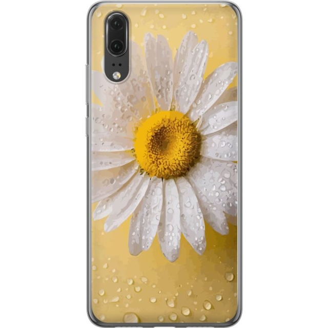 Mobildeksel til Huawei P20 med Porselensblomst motiv