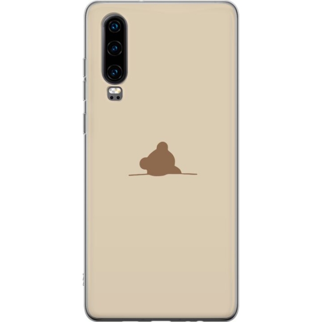 Mobildeksel til Huawei P30 med Nalle motiv